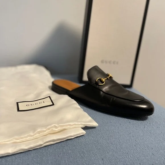 Gucci Princetown black leather mules - Picture 2 of 10